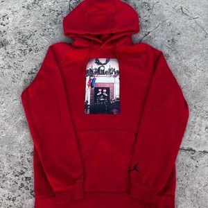 Jordan Red Hoodie with Graphic Print